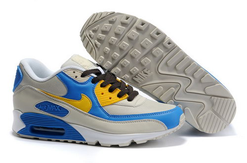 Nike Air Max 90 Womens Blue Yellow Grey Sale